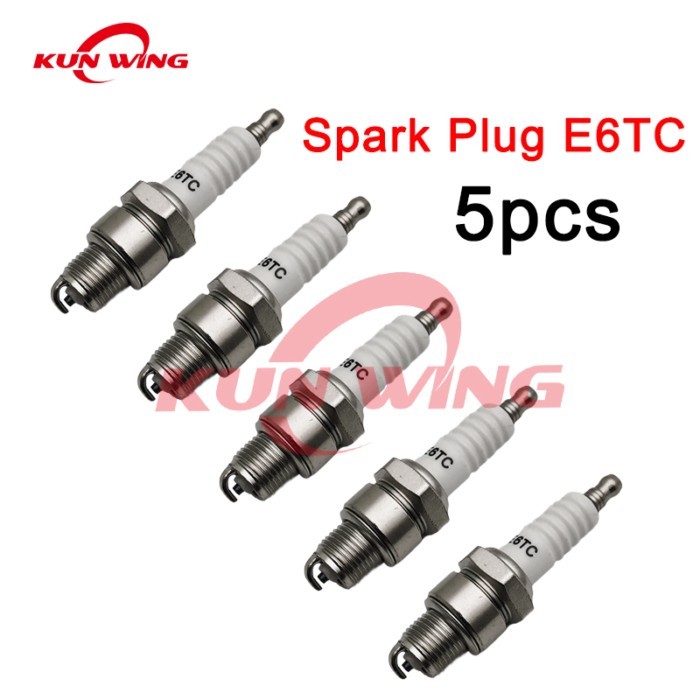 5pcs E6TC Motorcycle Spark Plug for Yamaha PW50 PW80 PW60 LT50 50cc 70cc 90cc 110cc 150cc ATV Quad