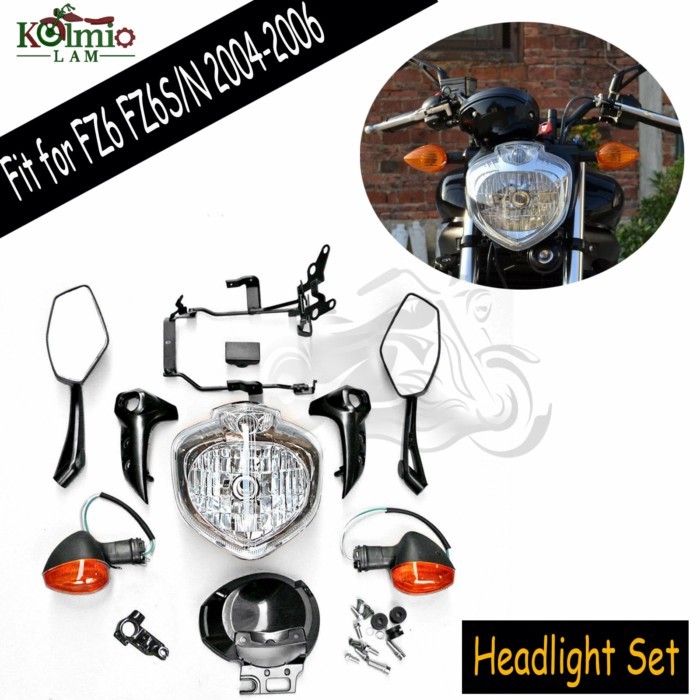 Fit Fit for YAMAHA 2004 2005 2006 FZ6 FZ6S FZ6N Motorcycle Headlight Set Head Light Assembly Turn S