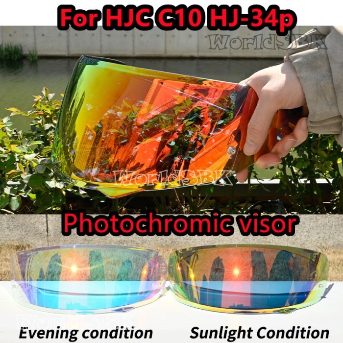 C10 Photochromic Visor lens Motorcycle Full Face Helmet Visor Lens Replacement Lens For HJC C10 HJ-
