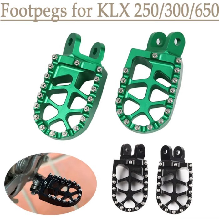 For Kawasaki KLX 250 300R 250s Foot Pegs KLX300R KLR 650 Footpegs KLR650 KLX 650 250 S KLX650R KLX3
