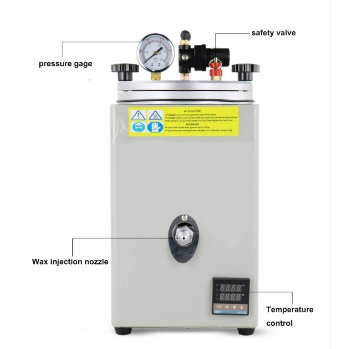 Wax Injector Tank Machine for Jewelry wax mold Casting Device with Nozzle for Wax Injection