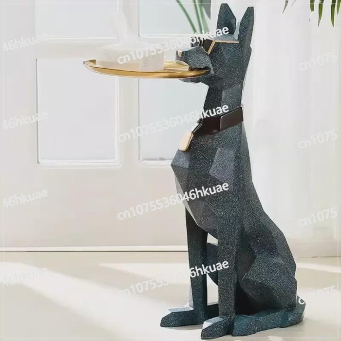 Large Dog Statues Doberman Sculptures Luxury Living Room Decorations Household Room accessories Ove