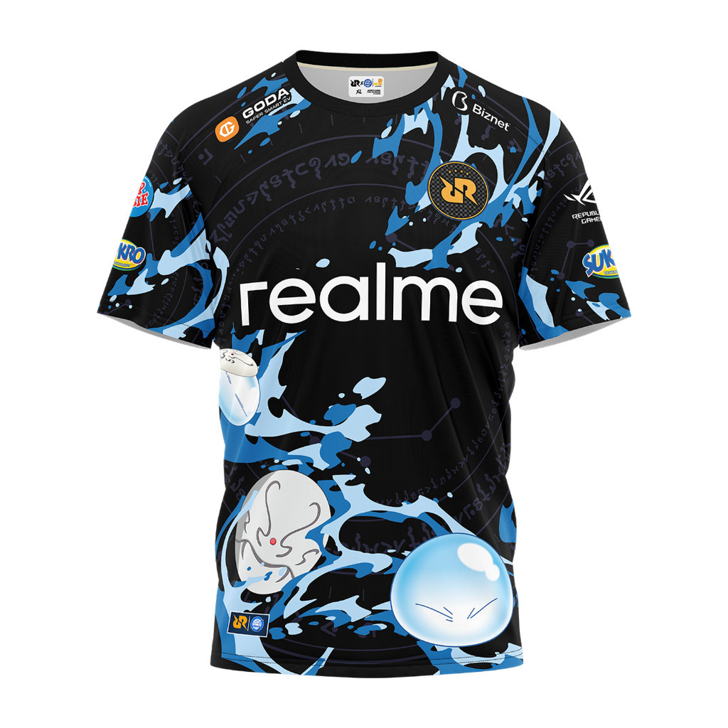 2026 RRQ Jersey X Slime PRO สีขาวล่าสุด RRQ Esports เสื้อยืดอย่างเป็นทางการ, ฤดูร้อนเพศไม่จํากัดความ