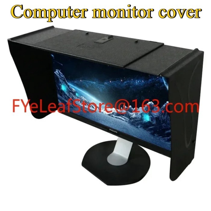 Computer Monitor Hood Desktop 17-27-Inch 41-66cm Width Sun Visor Printing And Repairing Design