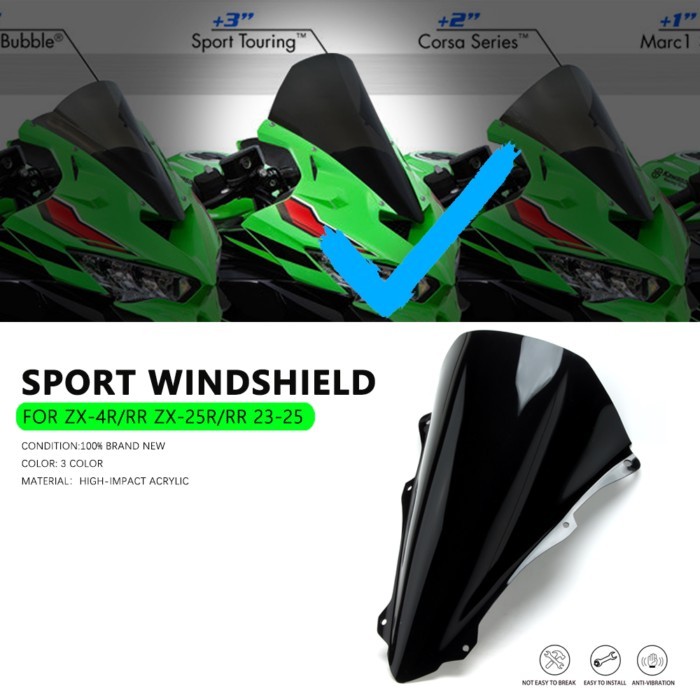 ZX4R ZX25R ZX4RR NEW Windshield Wind Screen Deflector Shield For KAWASAKI ZX 4R 4RR 25R ZX4R ZX25R