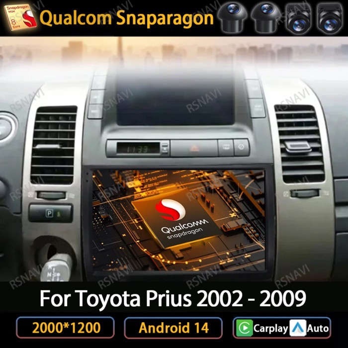 Android 14 Car Radio For Toyota Prius 20 2002 - 2009 Multimedia Stereo Video Player Navigation GPS