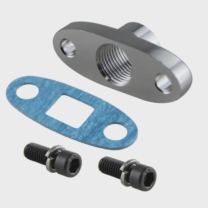 Oil Drain Flange Adapter & Gasket 1/2"NPT Turbo for T3 T4 T35 T40 T60 T66 T70 GT30 GT32 GT40 GT42 G