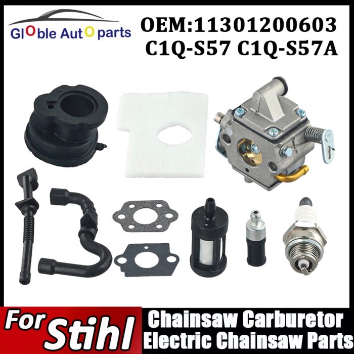 11301200603 For Stihl 017 018 MS170 MS180 MS 170 180 C1Q-S57B Carburetor Brush Cutter Hedgerow Mach
