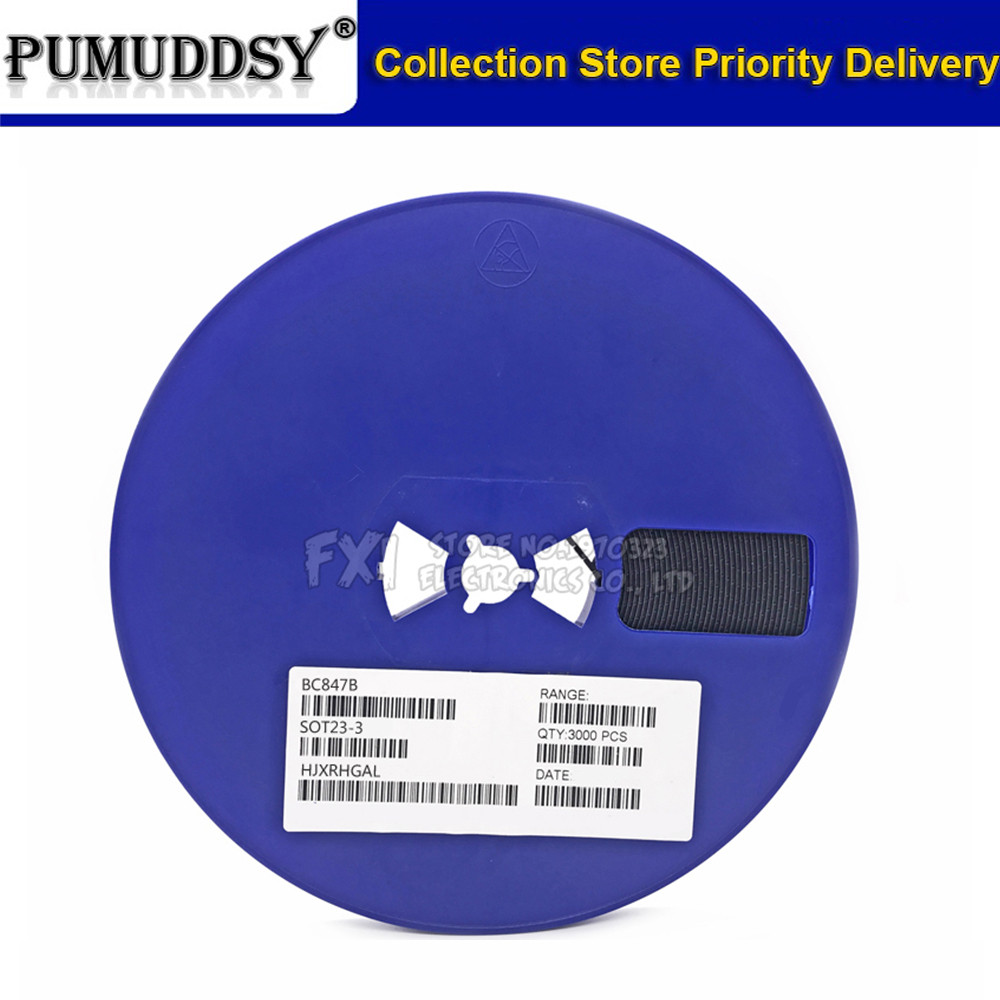 3000 ชิ้น BC847B SOT23 BC847 SOT SMD SOT-23 1F ทรานซิสเตอร์ใหม่