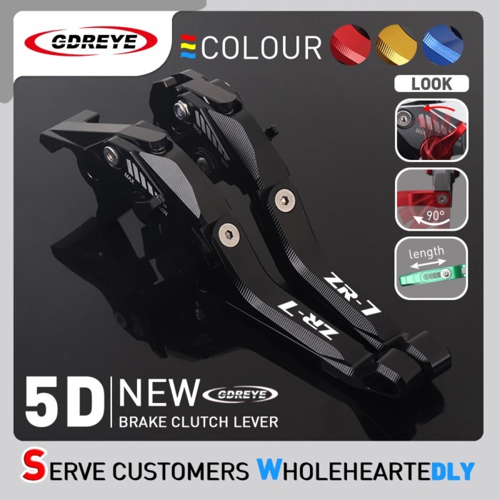 MOTOPA CNC 5D Aluminum Motorcycle ZR-7S Clutch Brake Lever For Kawasaki ZR-7/S ZR7 ZR7S 1999-2003 w