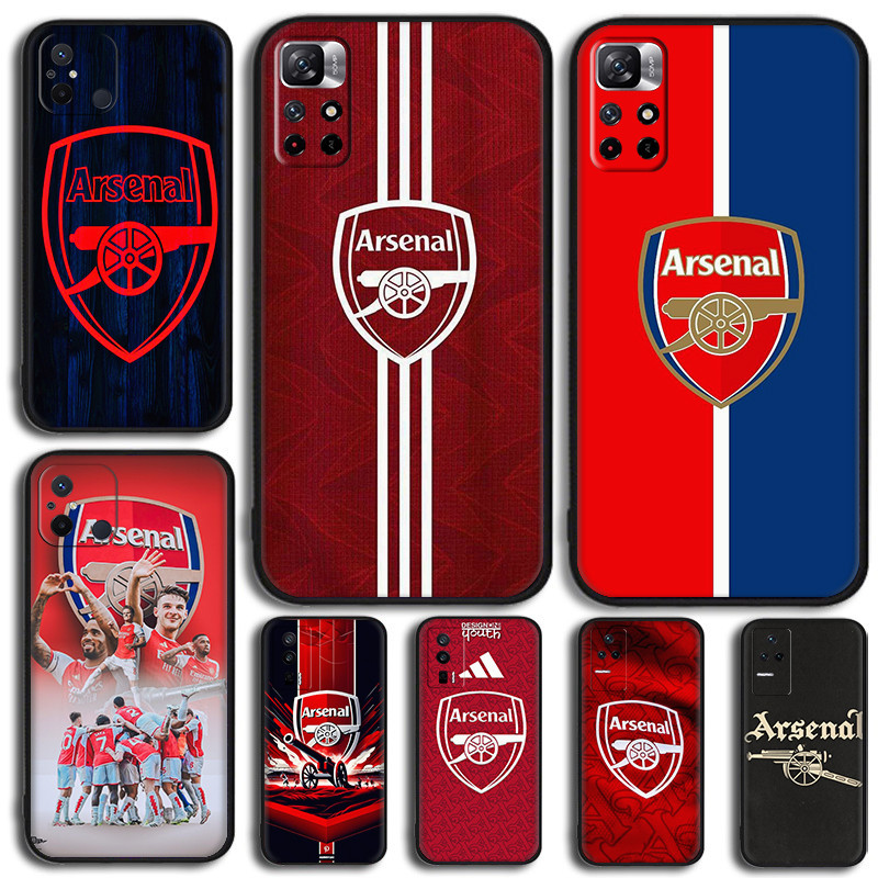 สําหรับ Redmi 10X 10c 10 11A 12C 12 13 13C A1 A2 Arsenal FC TPU สีดําซิลิโคนอ่อนนุ่มเคสโทรศัพท์