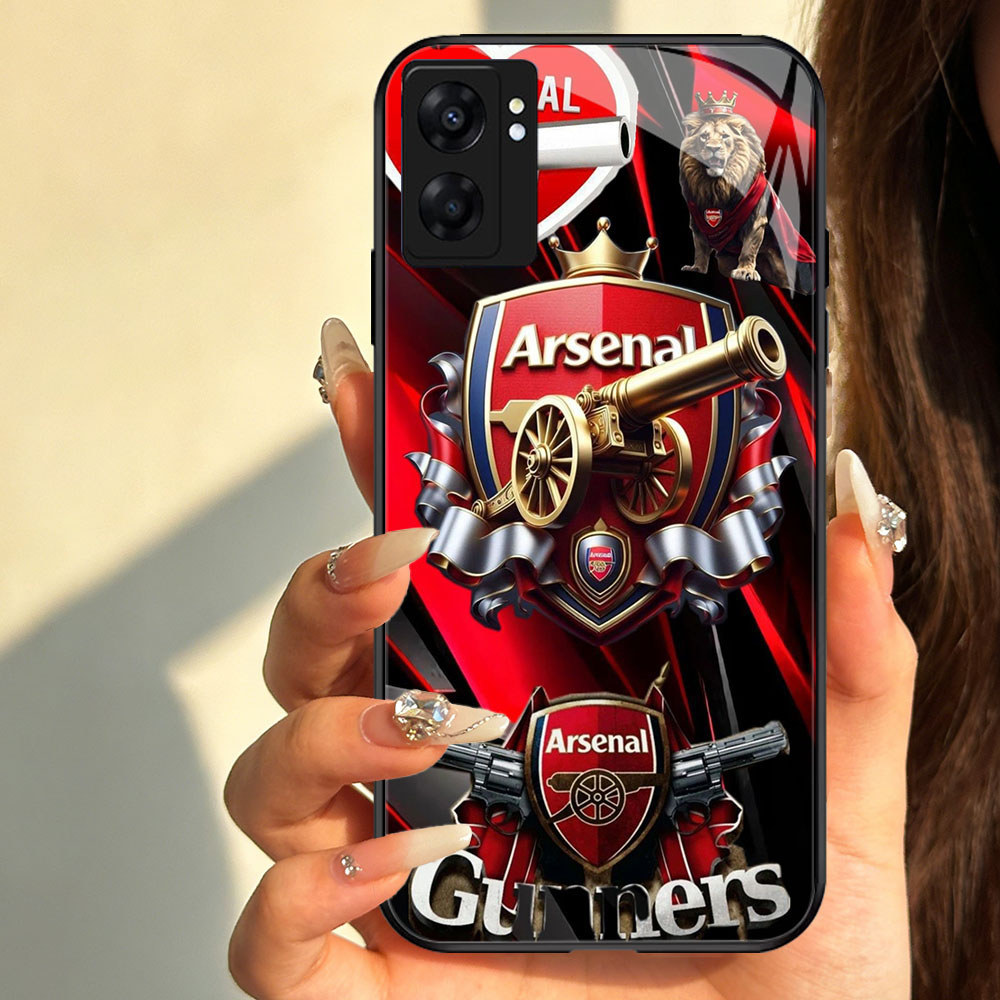TT-1 Arsenal Football Club Casing hp glass OPPO Reno A77 A77S 13 A96 A76 10 A57 A57S A17 A36 Pro 5G