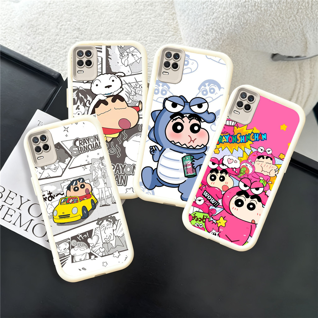 WC37 Shinchan สําหรับ Hp ชุบ OPPO A55 A52 A54 A53 A53S A5 A3S A38 A54S 2020 2018 วัสดุ TPU