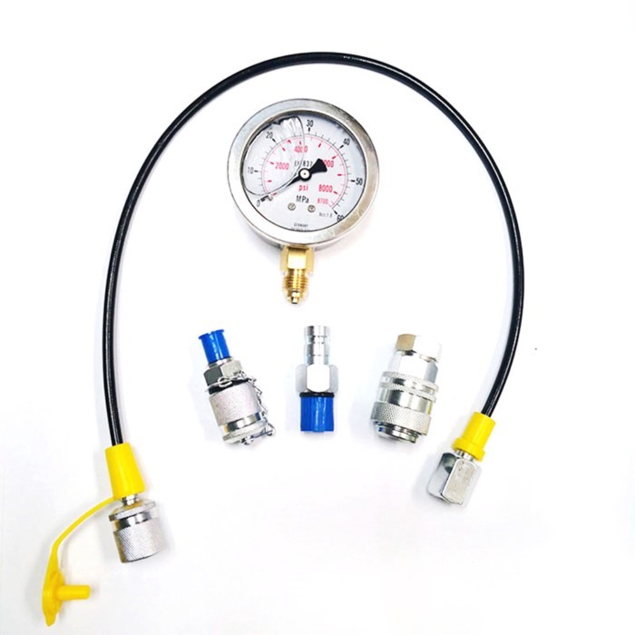 For G1/8 /Caterpillar Quick Connector Pressure Gauge Pressure Test Hose Connector Hydraulic Pump Te