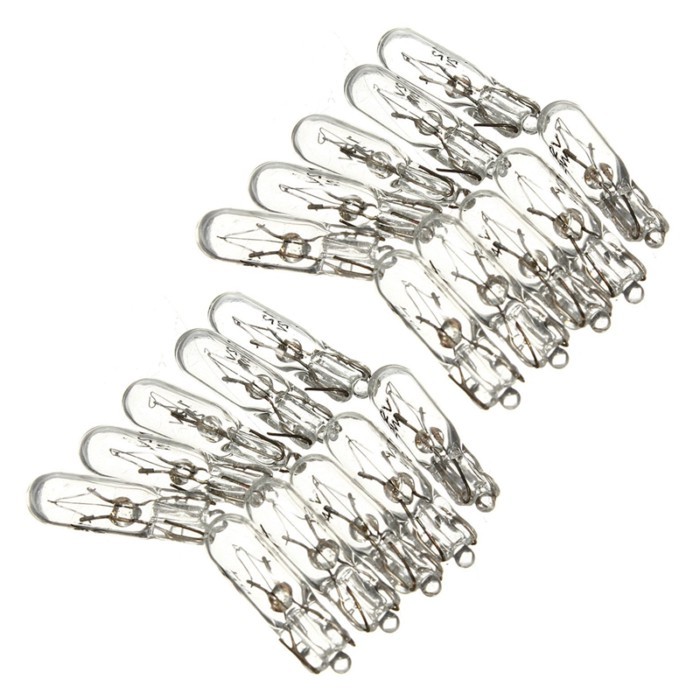 20X T5 286 12V 2W Bulb Lamps Halogen Bulb Car Instrument, Yellow