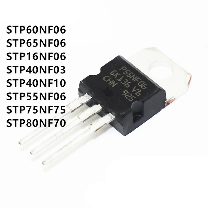 10PCS STP65NF06 STP60NF06 STP55NF06 TO220 P65NF06 P60NF06 P55NF06 55A 60A 65A 60V N-channel Power MO