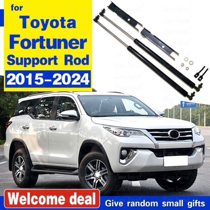 For Toyota Fortuner SW4 AN150 AN160 SUV 2015-2024 Front Bonnet Hood Modify Gas Struts Lift Support
