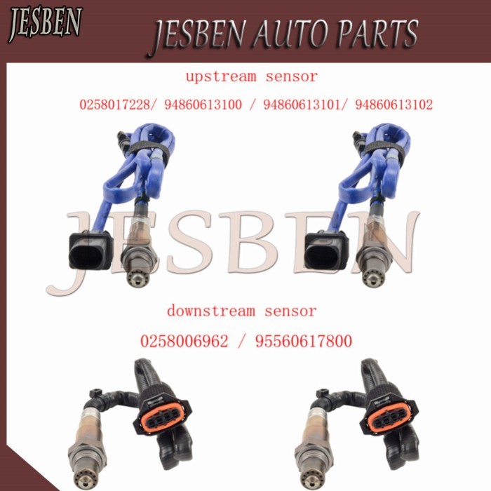 4PCS 0258006962 0258017228 Lambda probe Oxygen O2 Sensor fit For PORSCHE CAYENNE GTS S 4.8 9PA 2007