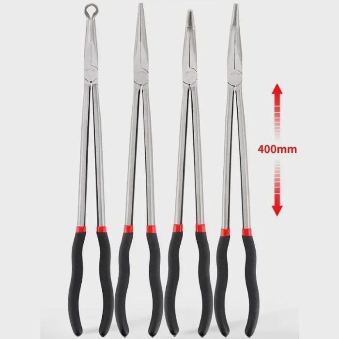 Multi-purpose Long Nose Pliers Straight Needle Nose Pliers 25 / 45 Degree Curved