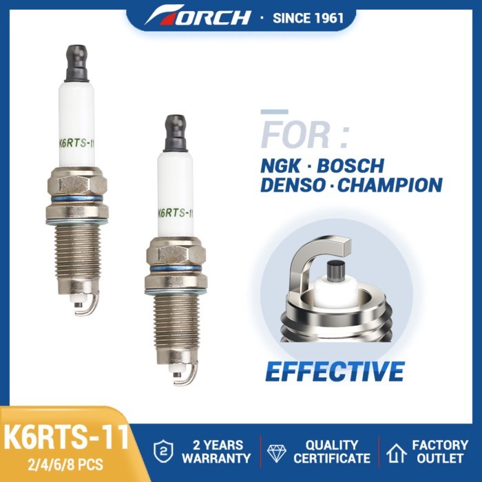 2-8PCS Candles TORCH K6RTS-11 Replace for ZFR6T-11G KJ20DRM11 KJ20DR-M11 VW 101905601F 101905617C 1