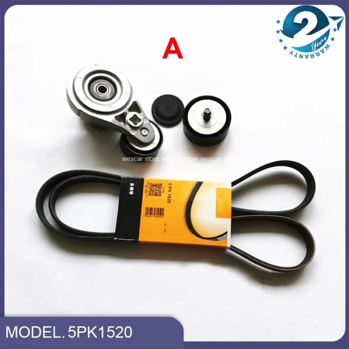 5PK1520 Alternator Fan Belt Kit Generator tensioner Idler Pulley For Chinese SAIC MG5 1.5L ROEWE350