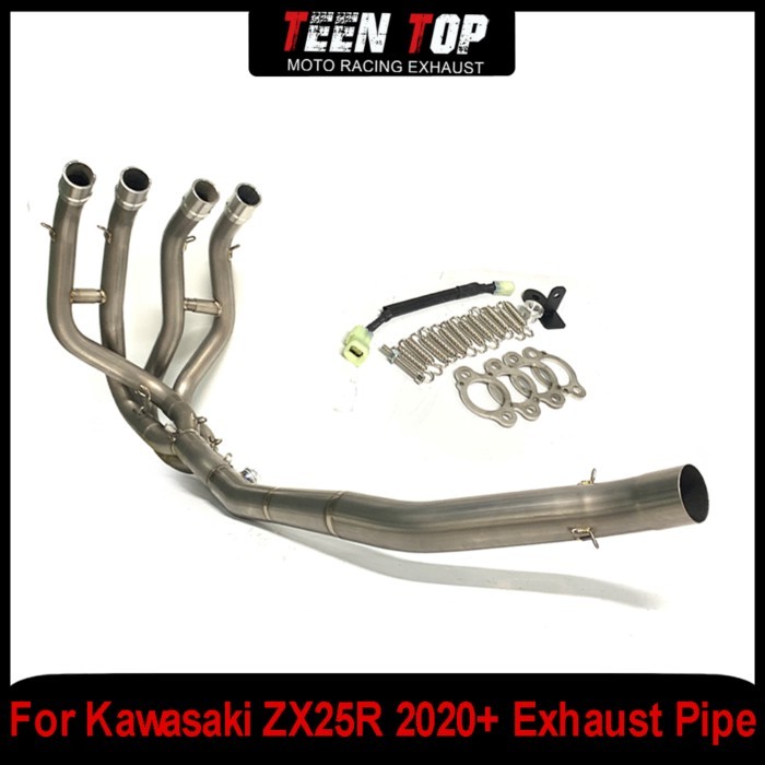 For Kawasaki ZX25R Exhaust Pipe Front Link Pipe ZX-25R 2020 Moto Escape Exhaust Elbow Connect Tube