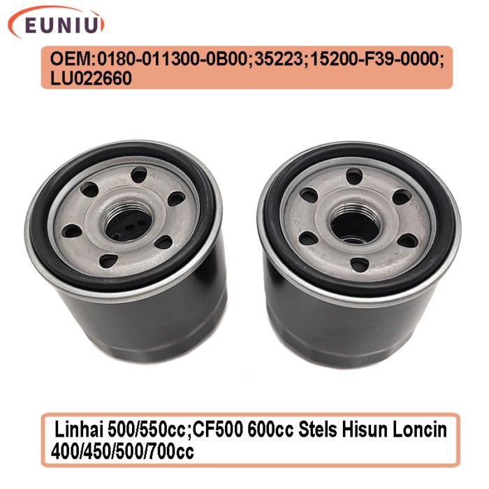 2PC Oil Filter For Linhai 500 550 ATV UTV LH500 500 PROMAX E4 T-BOSS 550 E4 M550 E2 M550L 500 T3b E