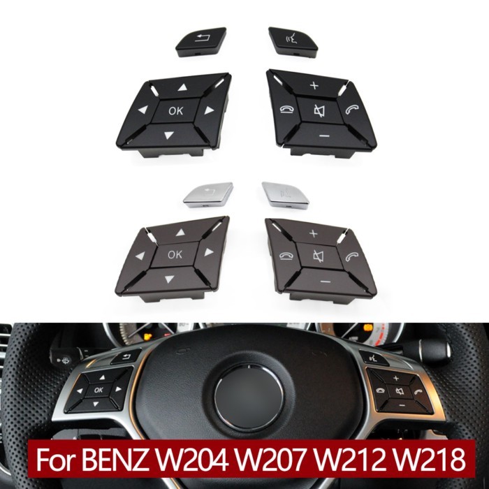 W204 W212 W218 Car Steering Wheel Control Menu Switch Button Cover Volume For BENZ C GLK E A Class