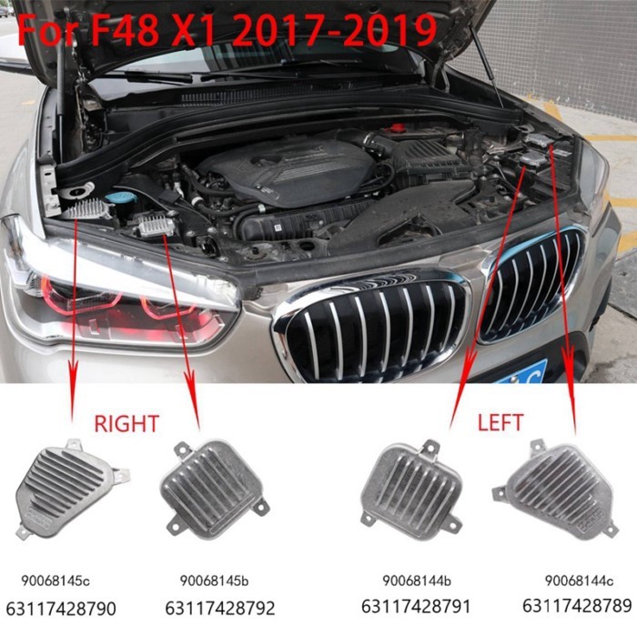 Right&left Side for -BMW X1 F48 2017-2019 LED DRL Headlight Daytime Running Light Control Module 63