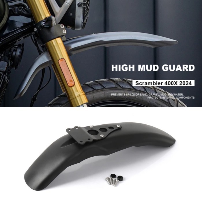 For Scrambler 400X SCRAMBLER 400 X SCRAMBLER400X 2024 New Motorcycle Front High Mudguard Fender Pla