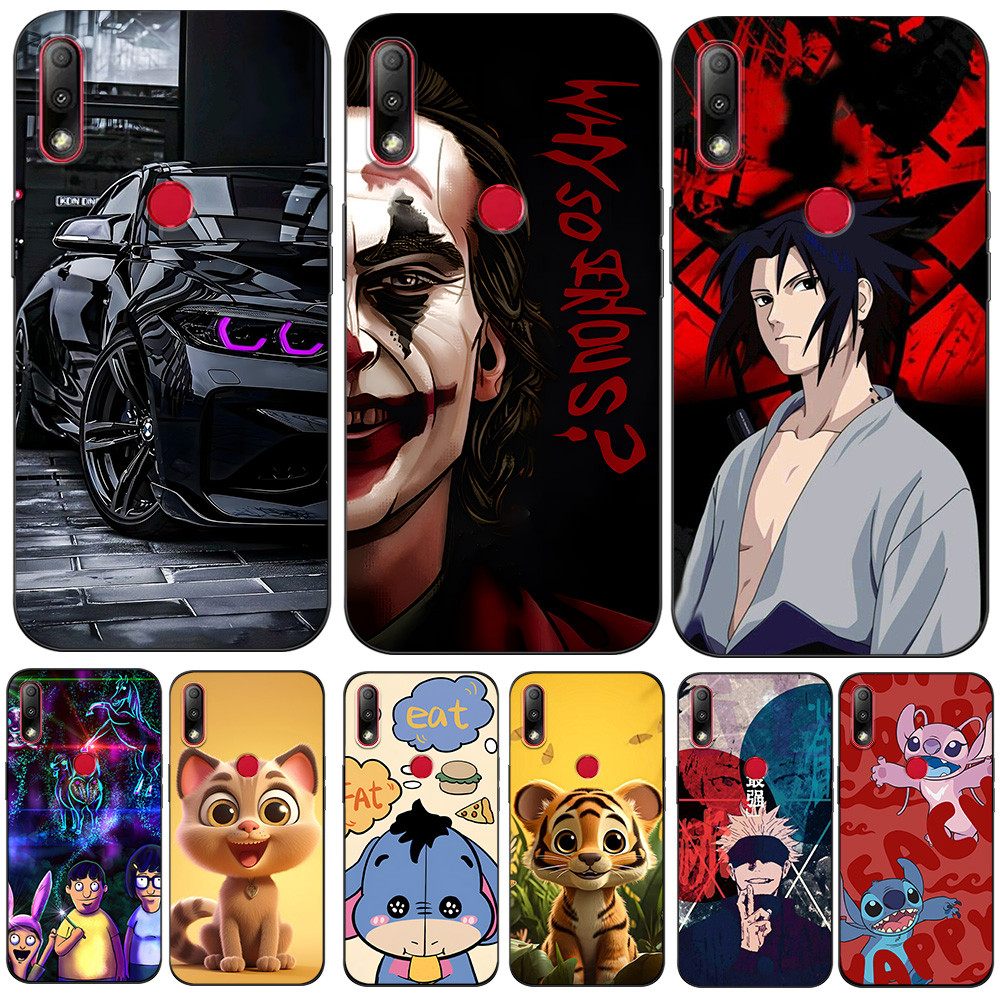 สําหรับ ASUS Zenfone max ZB634KL เคสโทรศัพท์ฝาหลังซิลิคอนสีดํา Tpu รถสีดําน่ารักการ์ตูนกวางเสือ