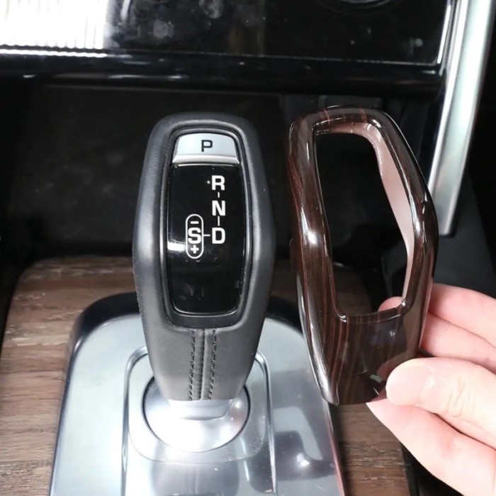 For Land rover Range rover Sport RR Sport 2018-2022 ABS plastic Red Wood Grain Gear Shift Head Cove