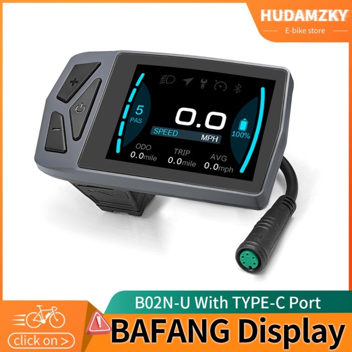 Ebike LCD Display Display B02N-U UART HMI With Bluetooth Multilingual Language Function For BaFang