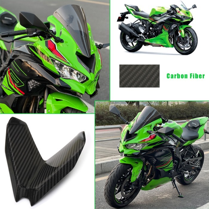 Carbon Fiber For ZX4R ZX4RR ZX25R ZX-4R ZX-4RR ZX-25R ZX 4R 4RR 25R Front Fairing Air Inlet Stampin