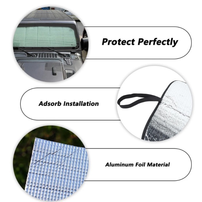 Car Front Window Windshield Sunshade Cover Anti UV Sun Visor for Jeep Wrangler JL Gladiator JT 2018