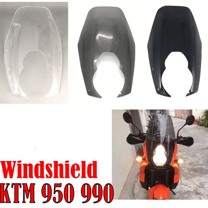 Motorcycle Fit KTM 950 990 S/R Adventure Windshield Windscreen Front Wind Deflector Airflow  2004-2
