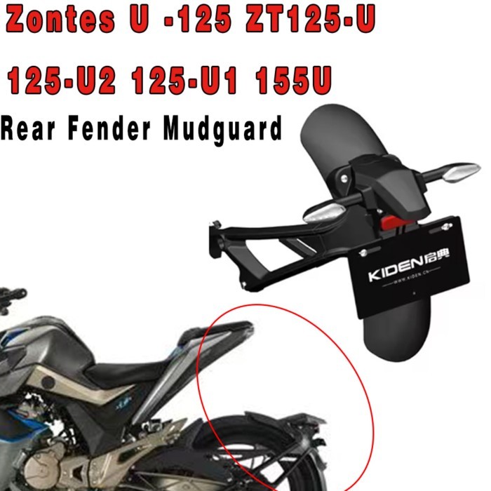 Fit Zontes U -125 ZT125-U 125-U2 125-U1 155U Motorcycle Accessories Modified Rear Fender Mudguard M