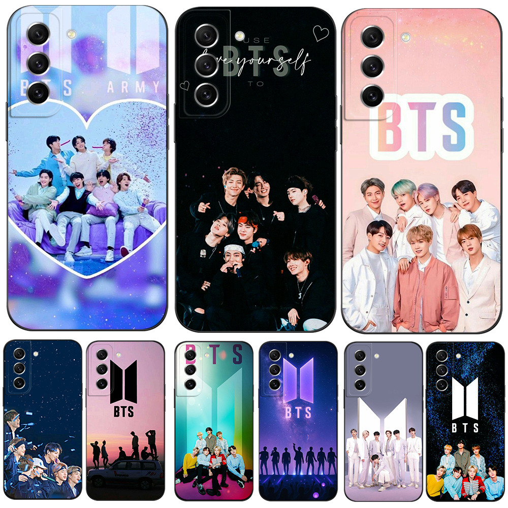 SAMSUNG สําหรับSamsung Galaxy S21 FE 5G 6.4 นิ้วเคสโทรศัพท์ฝาหลังซิลิคอนสีดําTpu RM Jin Suga J-Hope 