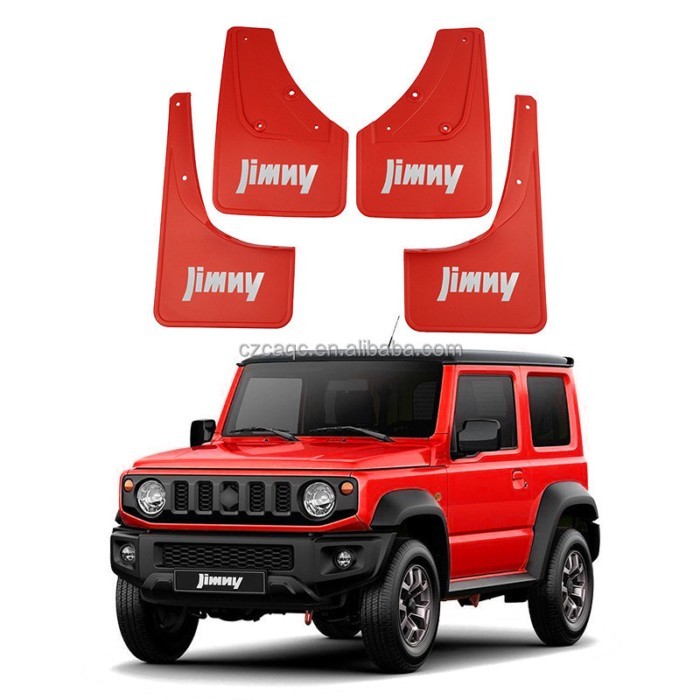 Red color with Logo Jimny Splash Guards Mud Flaps for Suzuki Jimny 2019-2023 Mud guards