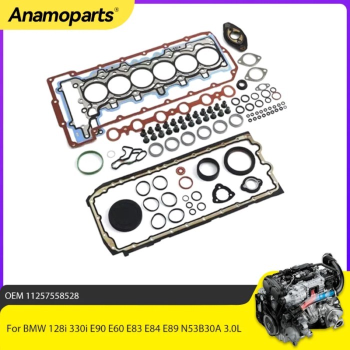 Full Gasket Set Fit 3.0 L Gas For BMW 128i 330i E90 E60 E83 E84 E89 N51B30A N52B30A N53B30A 3.0L 05