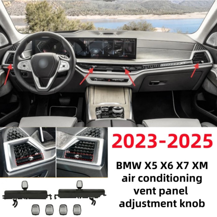 For BMW X5 X6 X7 XM G05 G06 G07 G09 2023-2025 Automotive Air Conditioning Outlet Adjustment Panel K