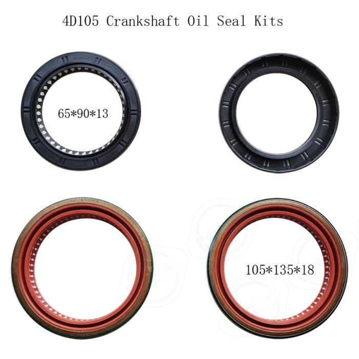 Crankshaft Front & Rear Oil Seal For Komatsu 3D95 3D95S 4D95 6D95L 6D95 4D105 4D105-3 -5 Engine Par
