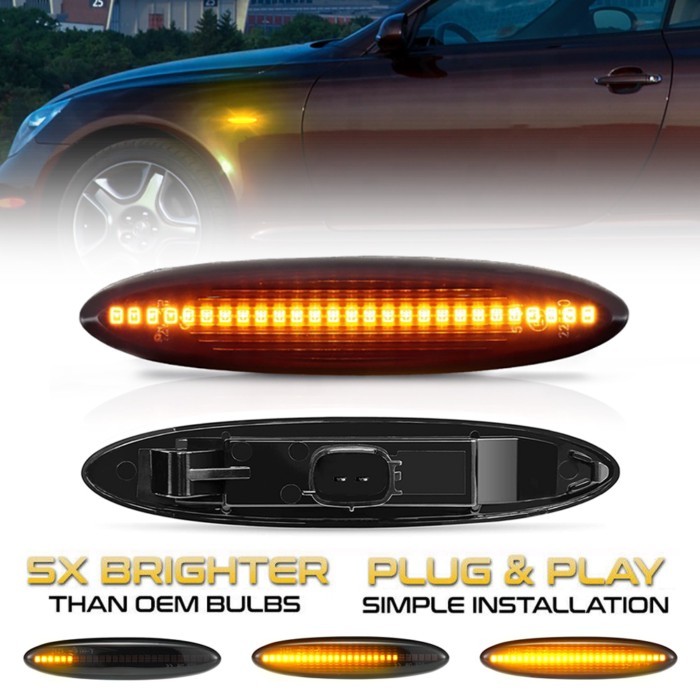 2PCS Led Dynamic Side Marker Turn Signal Light For Lexus IS 250 350 300 220d / GS 350 300 450h 430