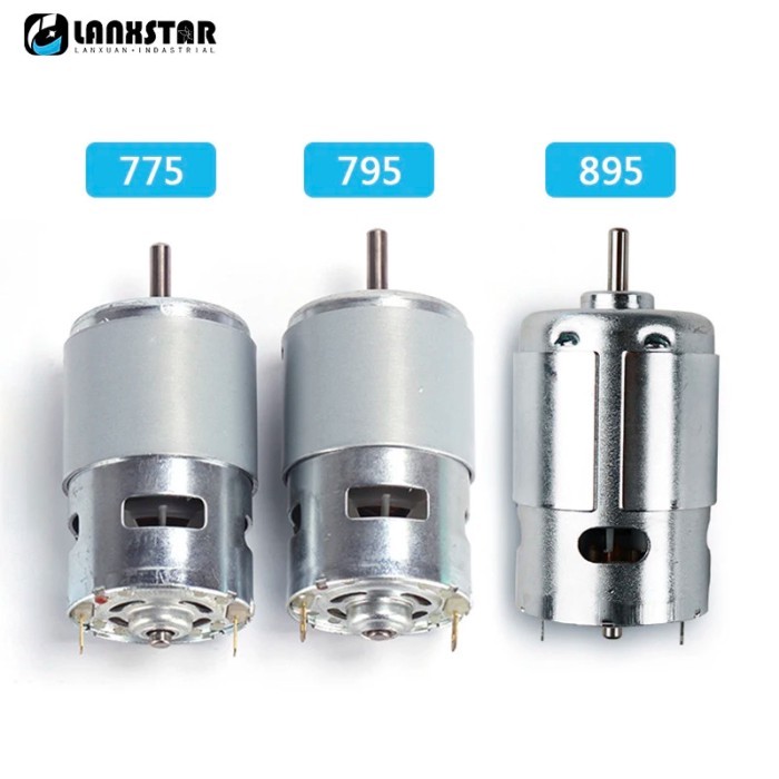 DC 12V 24V Motor 775 795 895 Motor Double Ball Bearing Large Torque Low Noise 2000-15000rpm/3000-12