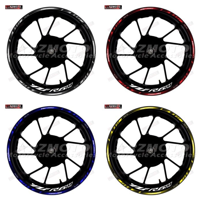 Motorcycle17 Inch Front Rear Decal Wheel Hub Waterproof Reflective Rim Stickers For motorcycle R6M