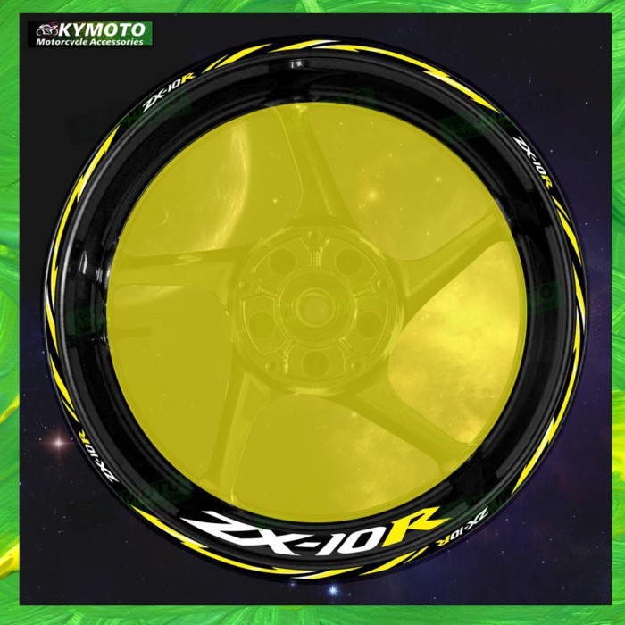 For ZX-10R ZX10R motorcycle front and rear wheel 17 inch sticker wheel stripe fairing accessories r