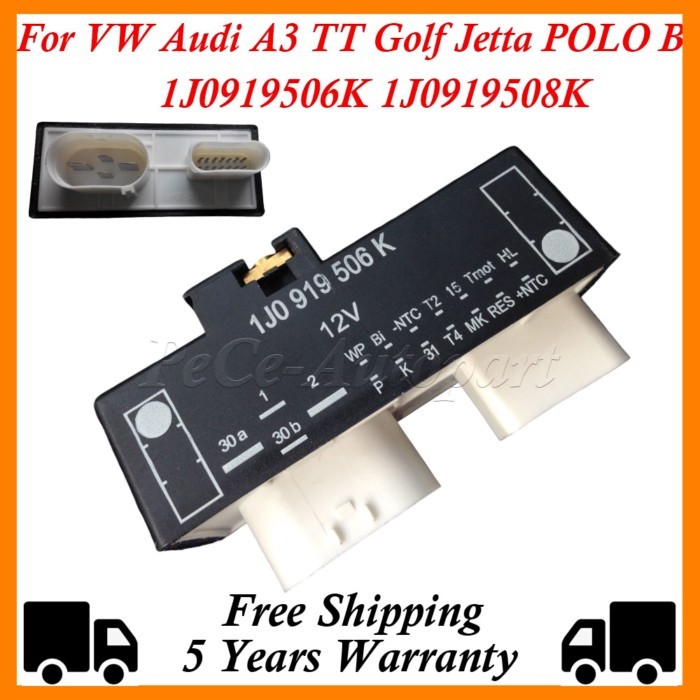 1PCS 1J0919506K Cooling Fan Control Relay Module 1J0 919 506 K 1J0 919 506K For VW Audi A3 TT Golf