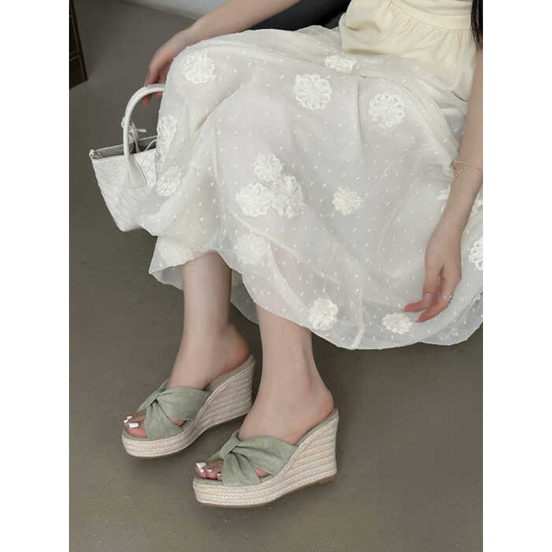 New Wedge Heel Sandals All-Match Suede Sandals