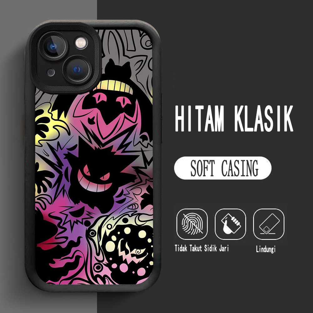 Y-8 Pokemon Gengar เคสซิลิโคนสําหรับ iPhone 13 14 8 7 Pro Max Plus Case