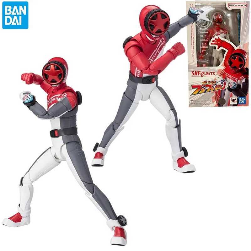 Bandai Genuine SHF Bakuage Sentai Boonboomge BUN RED Anime Action Figure Joints Movable Collectible